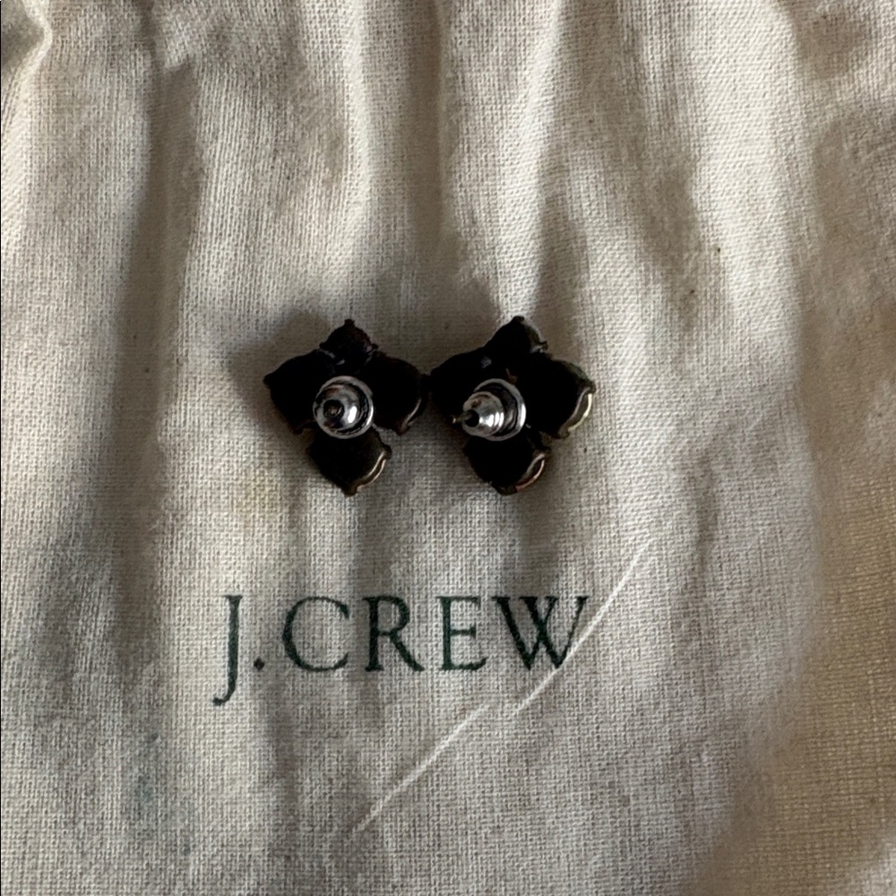 NWOT J. Crew Multi-Color Gemstones and Pearl Cluster Stud Earrings - Picture 3 of 5